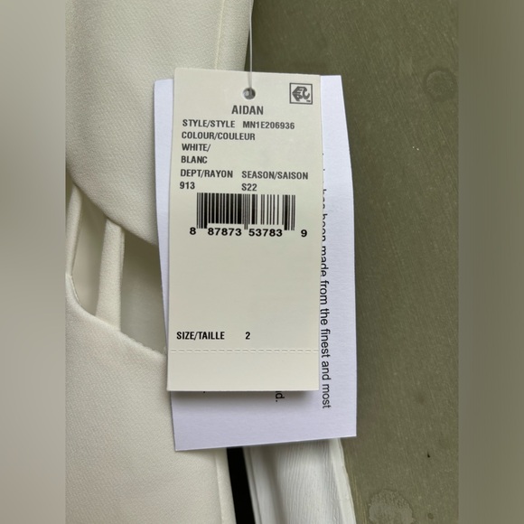 NWT Luxury Aidan Mattox White Maxi Dress US 2 - Picture 7 of 9